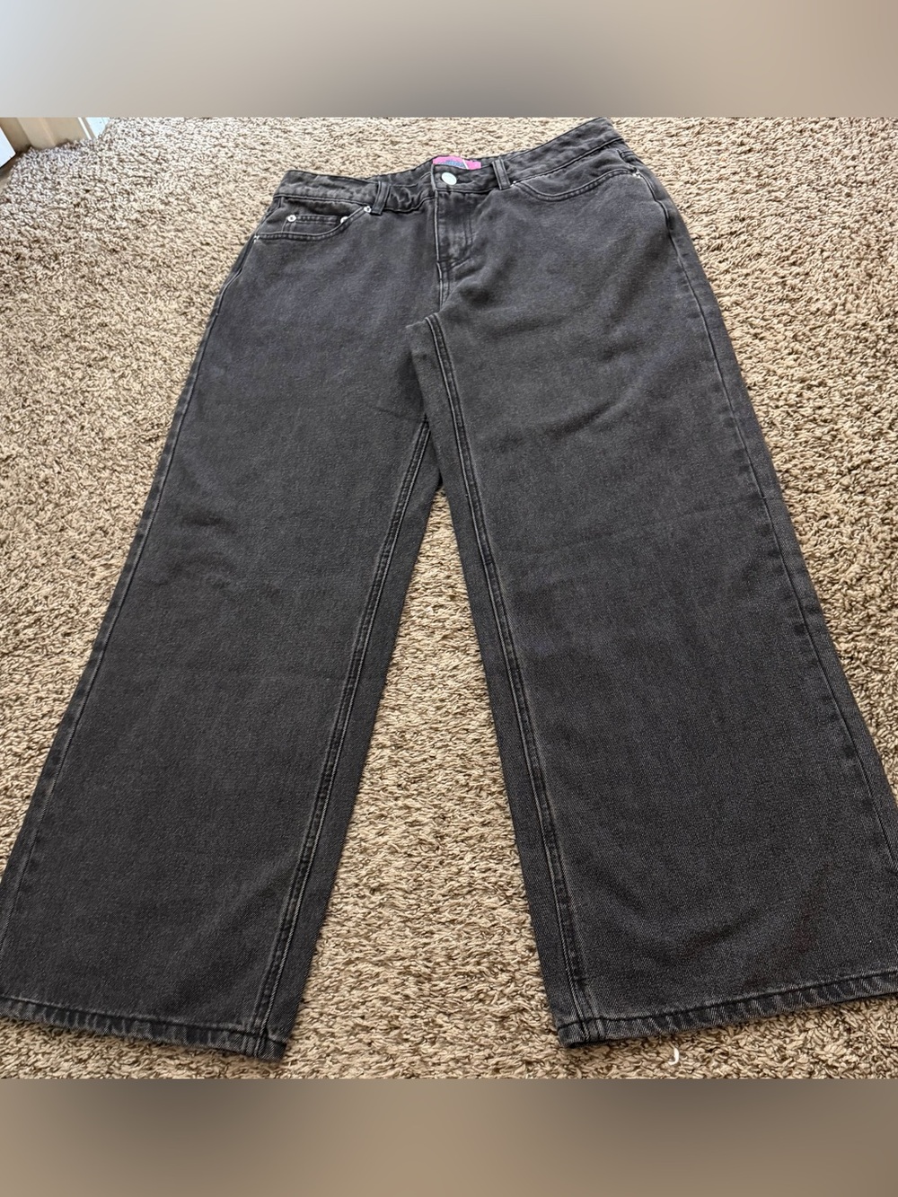 NWT Edikted Black Wide-Leg Jeans size M